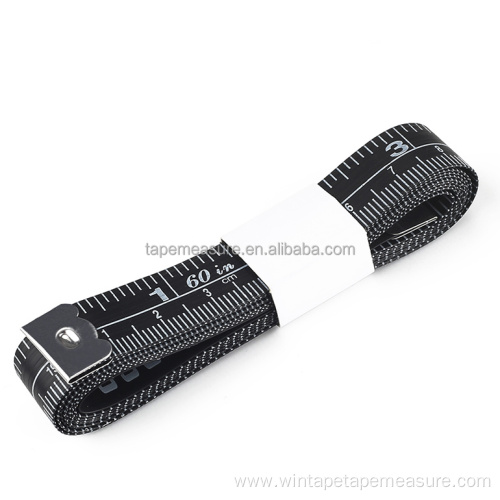 60" Black PVC Sewing Measuring Tape